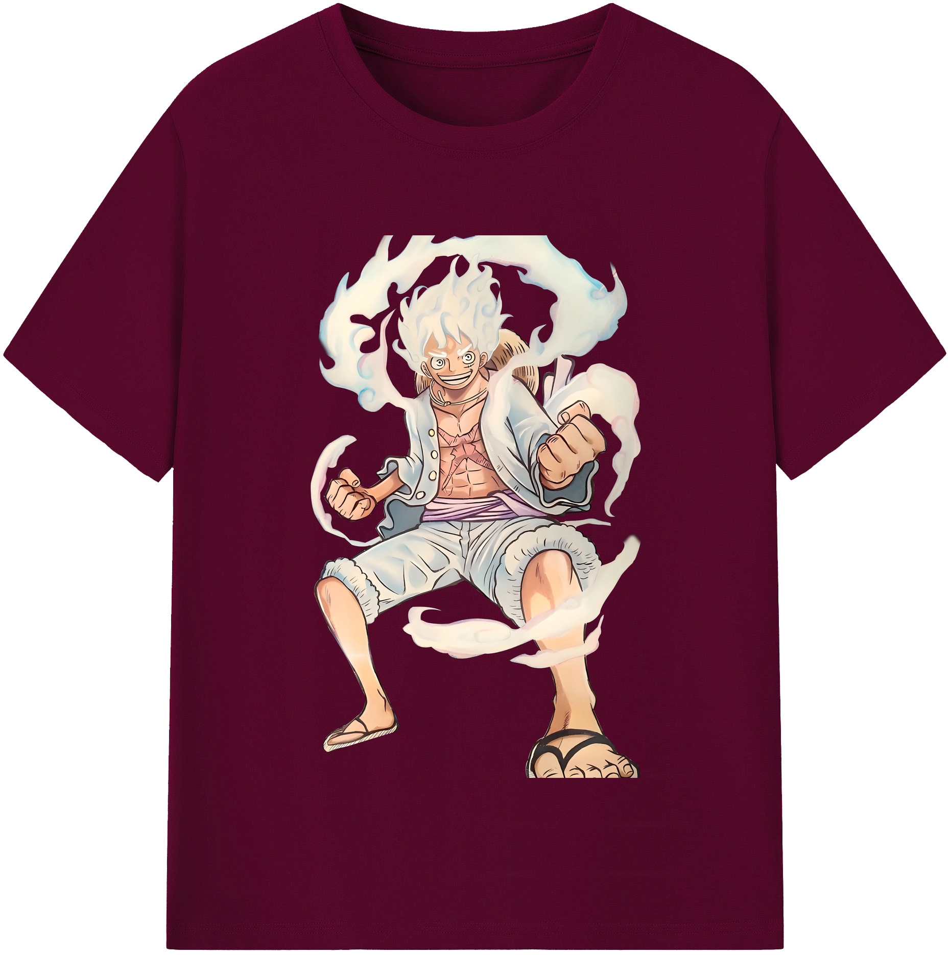 ワンピース モンキー・D・ルフィ ONE PIECE Monkey D. Luffy レディースカジュアルプリントTシャツ（綿100％）
